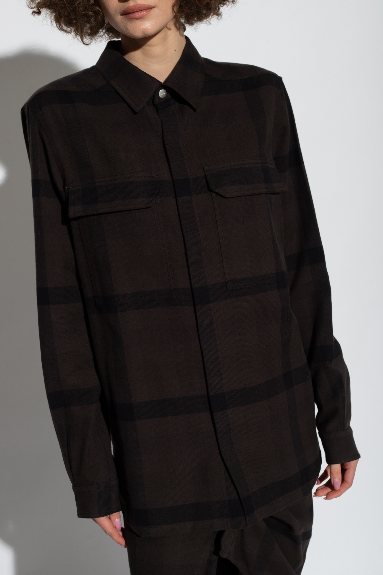SchaferandweinerShops Japan - Brown 'Outershirt' checked SchaferandweinerShops Japan - Brown 'Outershirt' checked